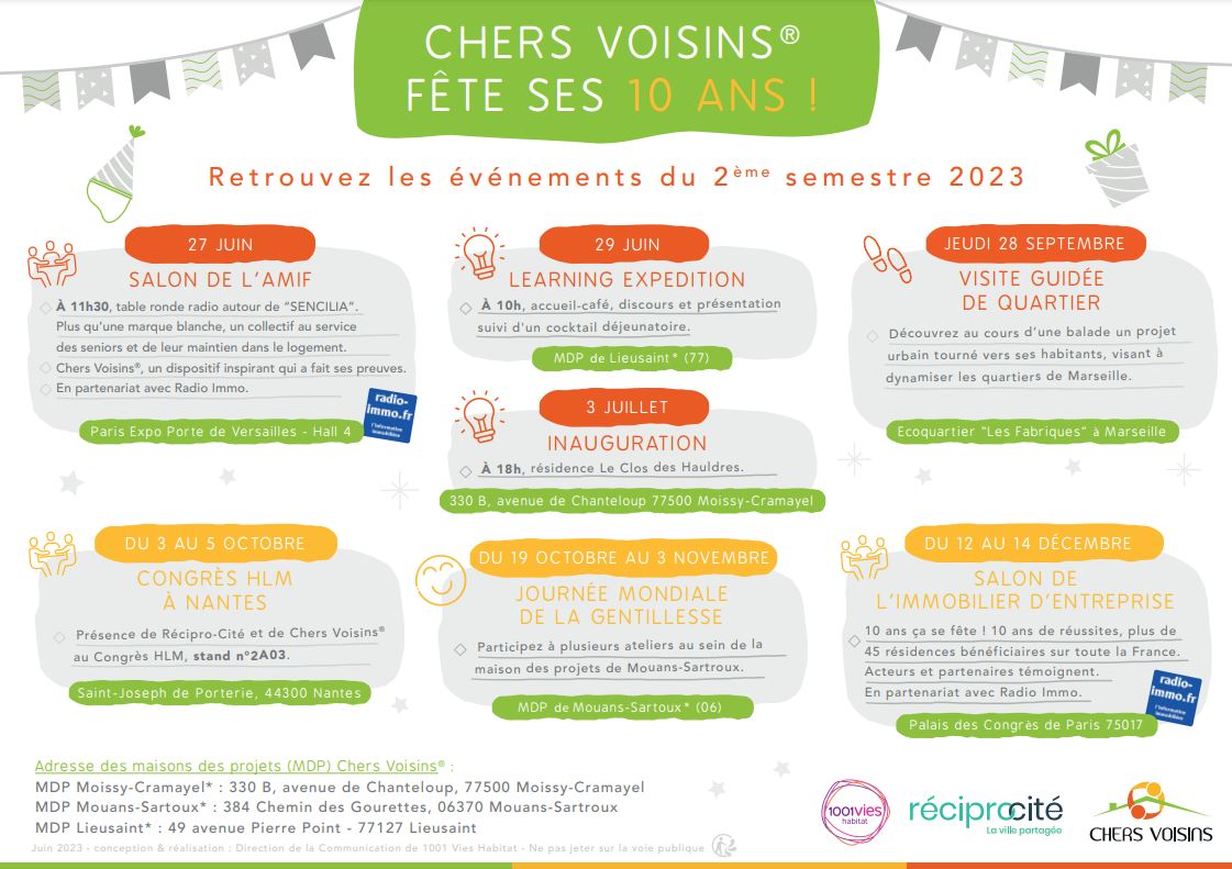 Programme 10 ans Chers Voisins